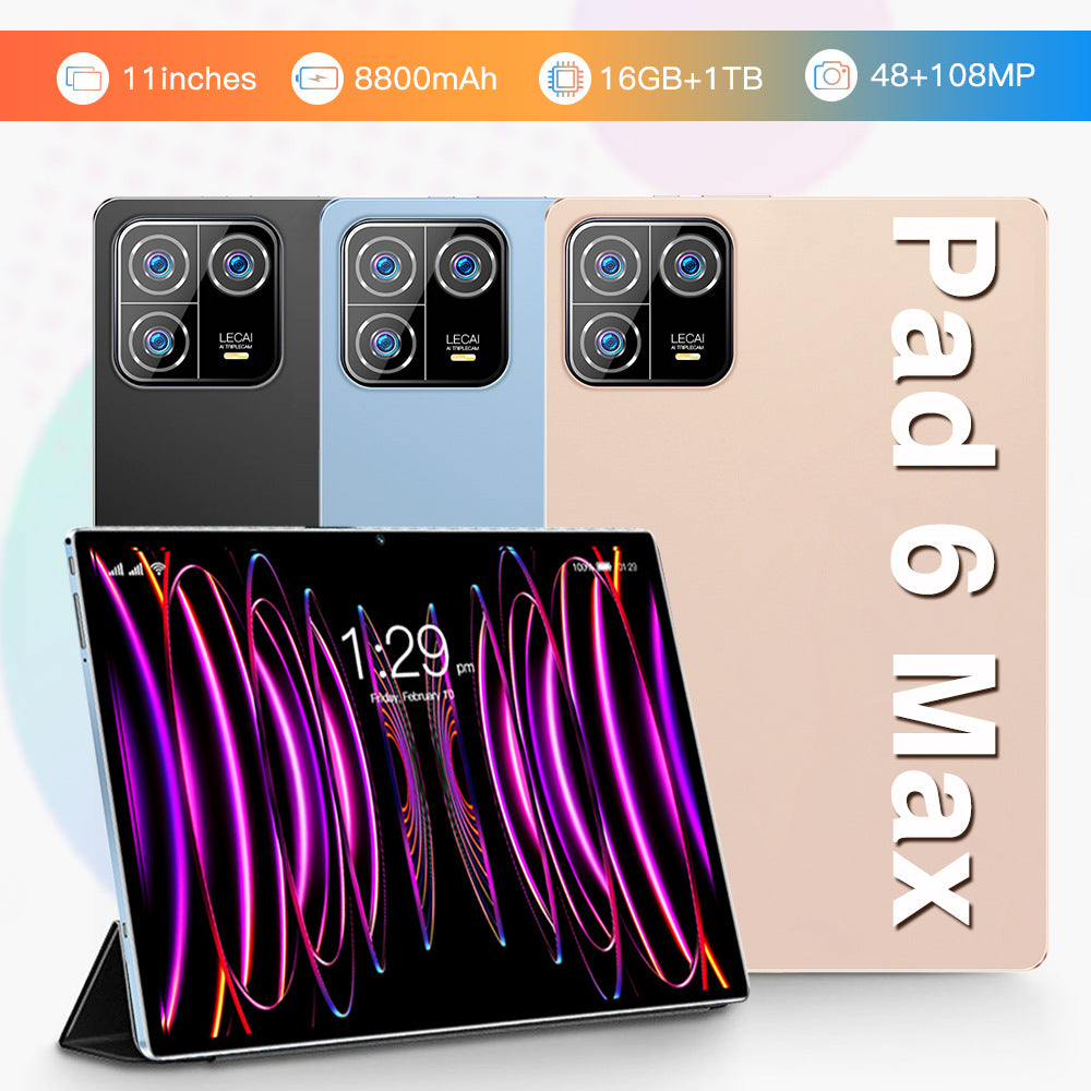 Pad 6 Max Android Tablet16+1T Large Screen Eye Protection Tablet Manufacturer In Stock Wholesale