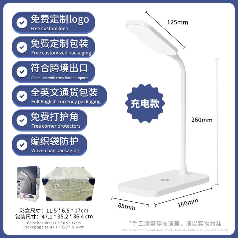 Table Lamp usb Rechargeable and Plug-in Dual-use Student Eye Protection Lamp LED Touch-type Dormitory Reading Study Lamp for Wholesale