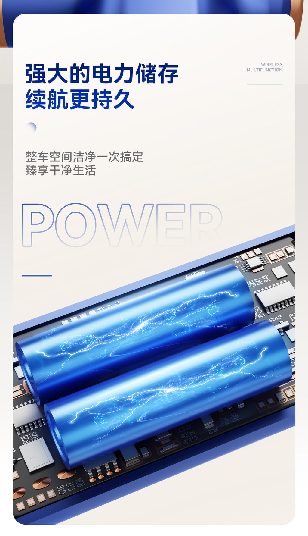 Home Use Small Rechargeable High-Power Car Handheld Vacuum Cleaner, Dual-Use Suction and Blowing, Strong Suction Wireless Car Vacuum Cleaner