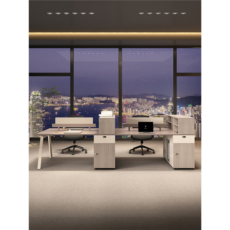 Staff Desk Office Desk and Chair Set Simple Modern Office Partition Computer Desk Employee Desk Six-Person Booth