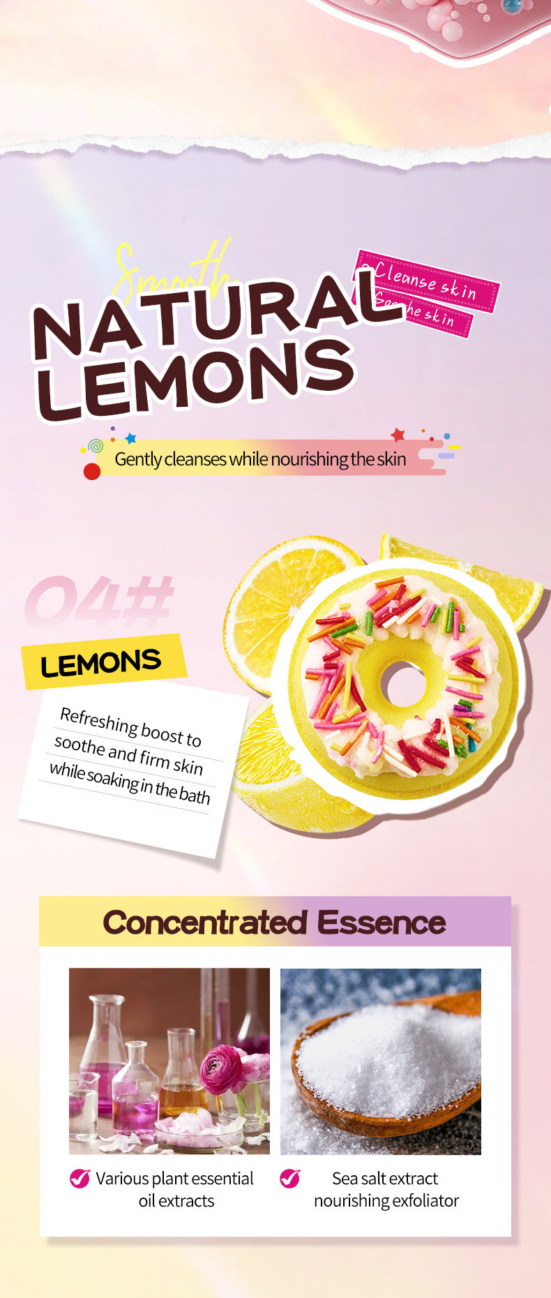 Full English Macaron Donut Bath Salt Ball SADOER Clean Body Bath Salts  Wholesale