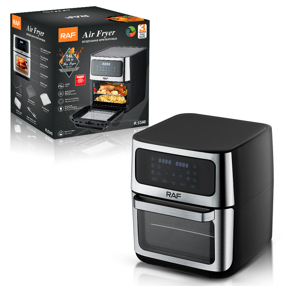 RAF European Standard Air Fryer14L Large-capacity multifunctional home electric fryer with visible smart touchscreen, oil-free