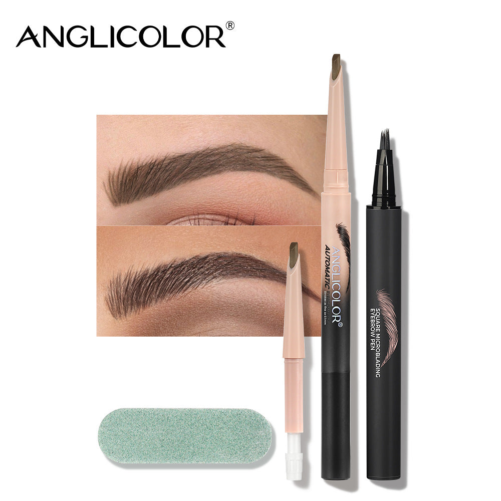 Hot-selling Eyebrow Pencil Set Waterproof Smudge-proof Liquid Split-tip Eyebrow Pencil Makeup Liquid Eyebrow Pencil