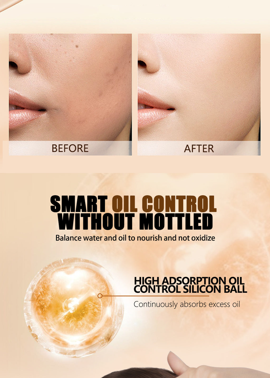Long-lasting Concealing Foundation foundation Waterproof Oil Control Foundation Cream Non-Cakey Concealer