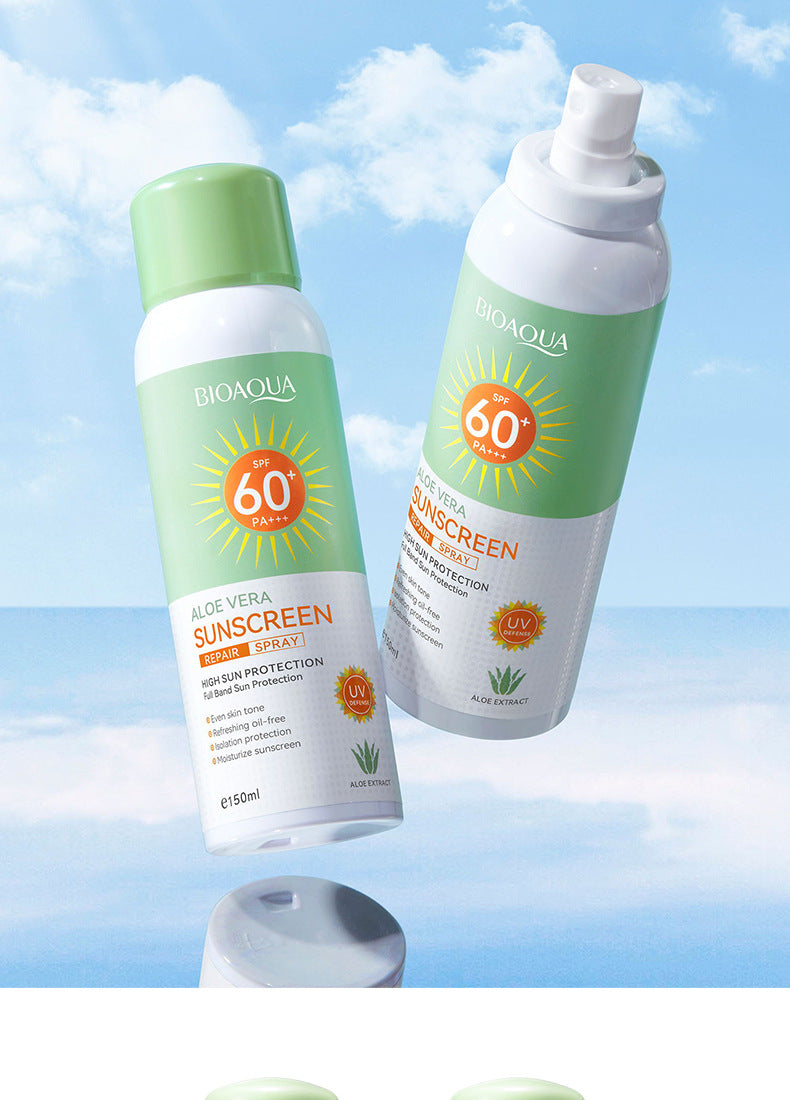 foreign trade BIOAOUA Aloe Vera Sunscreen Sunscreen Isolation Refreshing Three-in-One Sunscreen Spray Wholesale