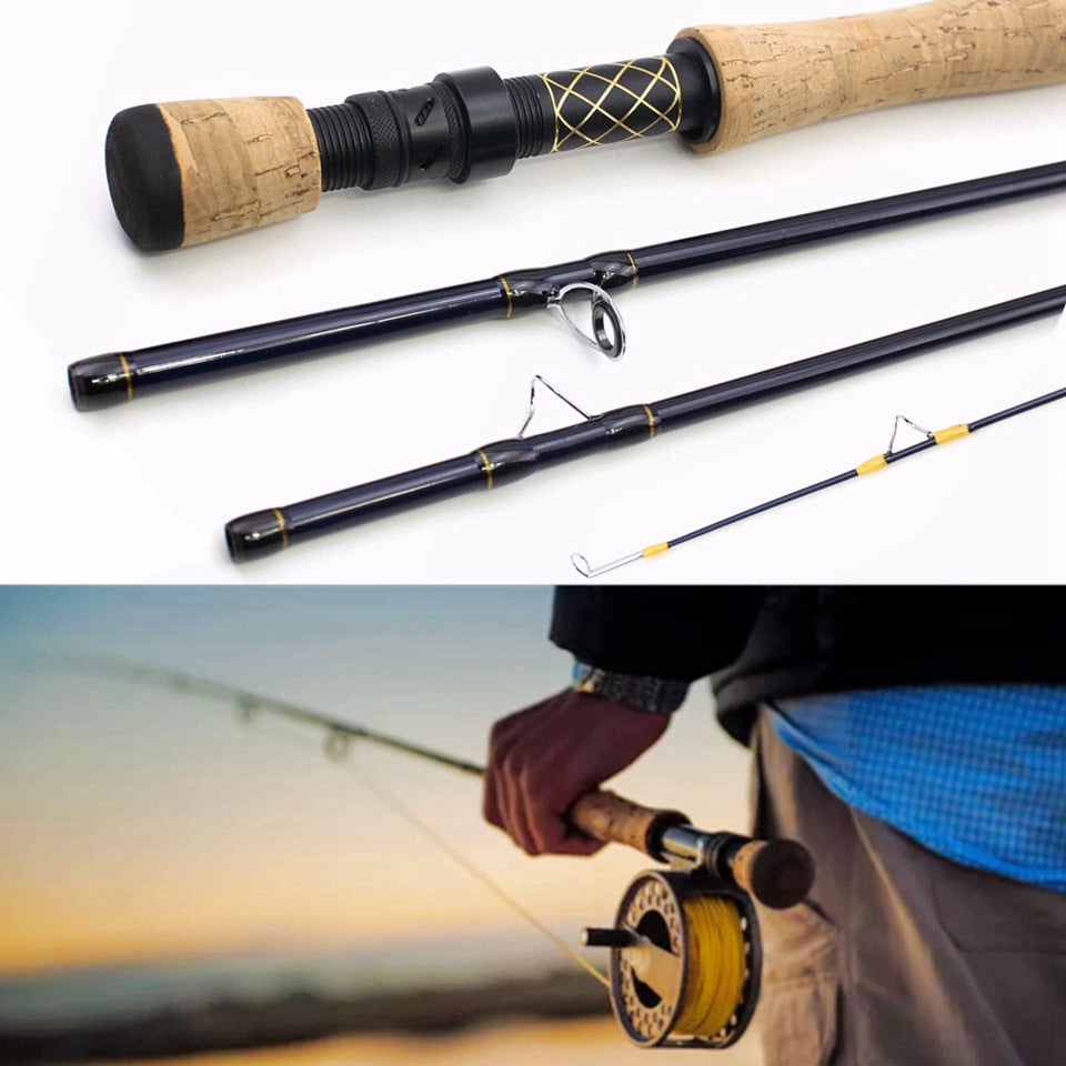 7/8#Carbon Fly Rod4Portable Fly Fishing Rod M Fast Adjustable European and American Style Popular Fishing Rod for Stream Lure Fishing