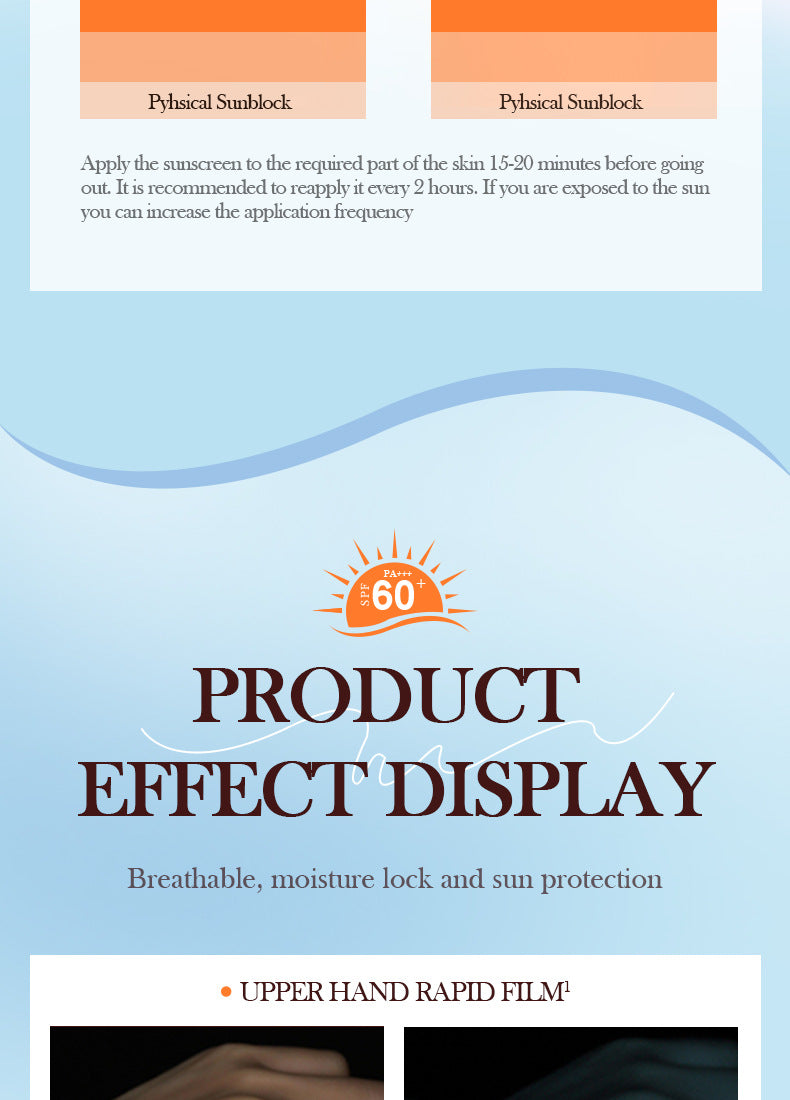 SPF60+Sunscreen30g SADOER Gold Collagen Protective Isolation Cross-Border Wholesale