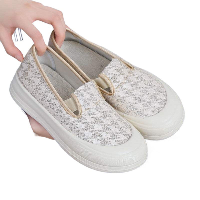 Lightweight Canvas Shoes for Women Casual Shoes2025Spring and summer breathable lace fisherman shoes versatile ultra-soft slip-on
