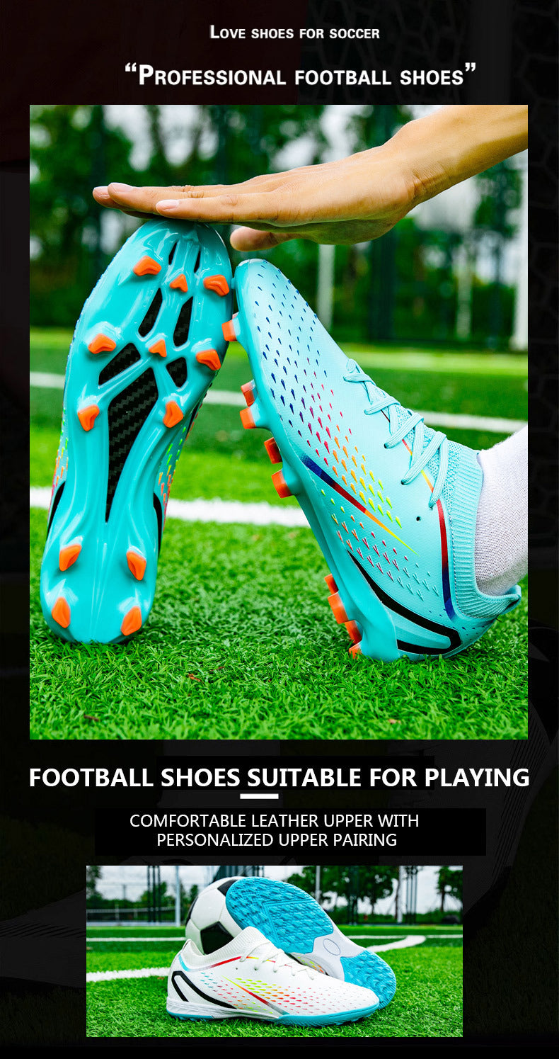 New Style Spike Soccer Shoes for Men, Students, Adults, Grass Training Long Spike Non-Slip Professional Competition Football Shoes