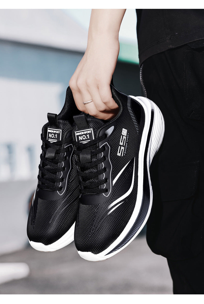 Autumn New Men's Mesh Breathable Sports Casual Running Shoes Ultra-light Thick-soled Non-slip Trendy Fashion Men's Shoes