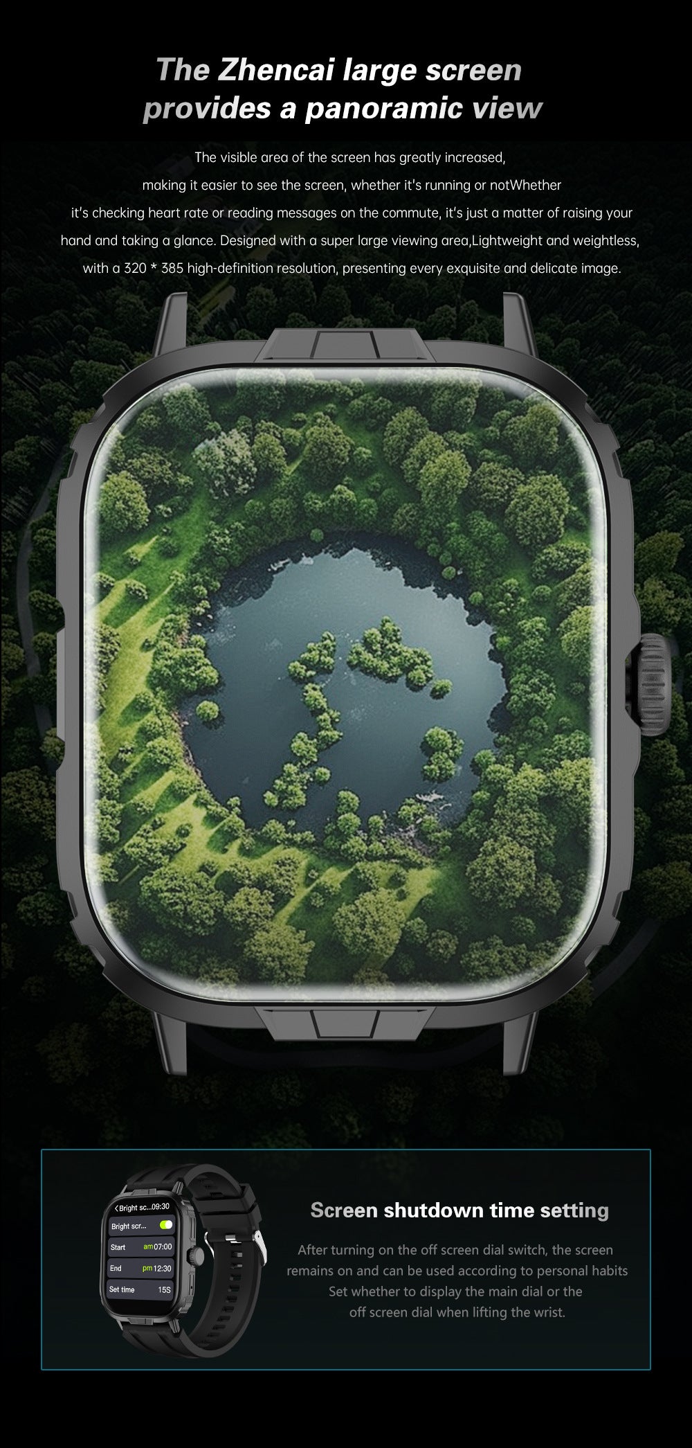 M106Smart Watch2.01inch Bluetooth Call True Heart Rate Pedometer Sleep Depth Waterproof Three-Proof Sports