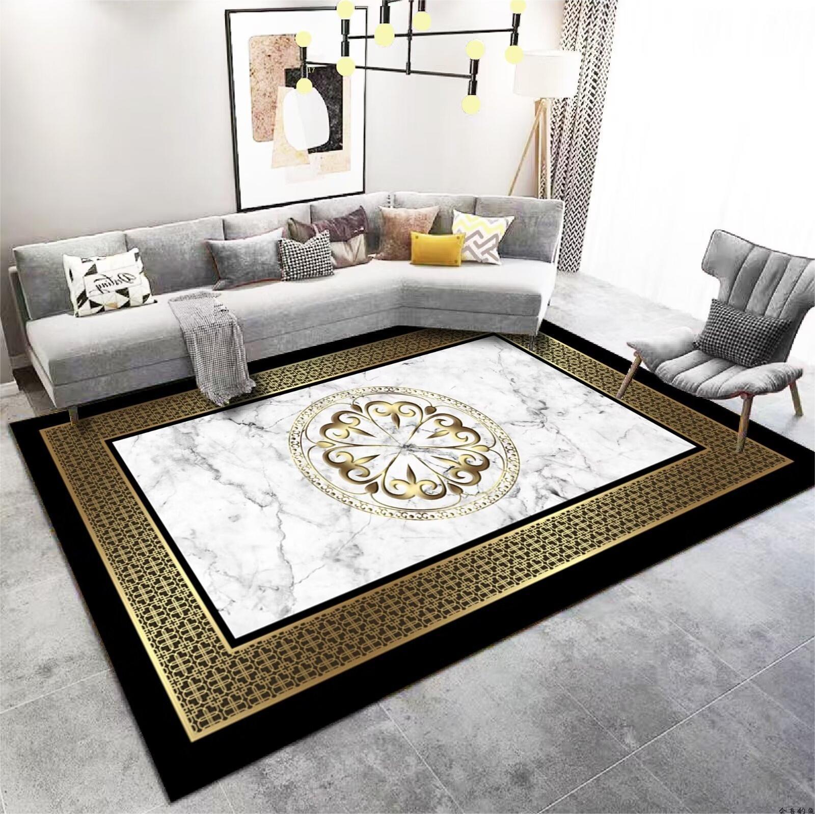 Light Luxury Living Room Carpet Sofa Coffee Table Full Carpet Home Bedroom Gray Series Dirty Resistant Mat Tapis carpet