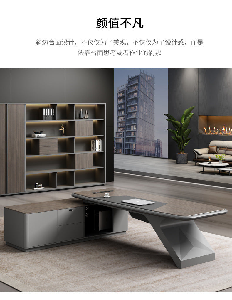 Painted Office Desk Executive Desk President Leader Chairman Boss Desk Office Manager Desk Office Desk and Chair Set