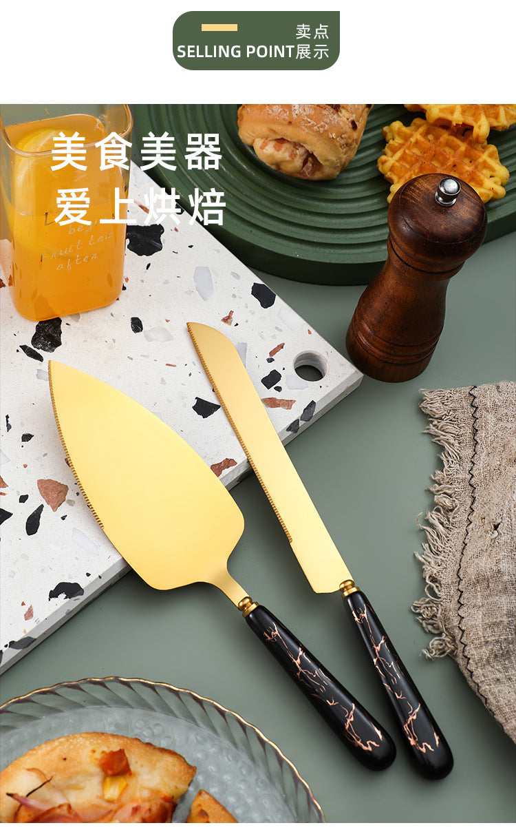 Ceramic Handle Stainless Steel Knife and Spatula Gift Set Creative Baking Tools Cheese Knife Butter Knife Cake Spatula Pizza Spatula