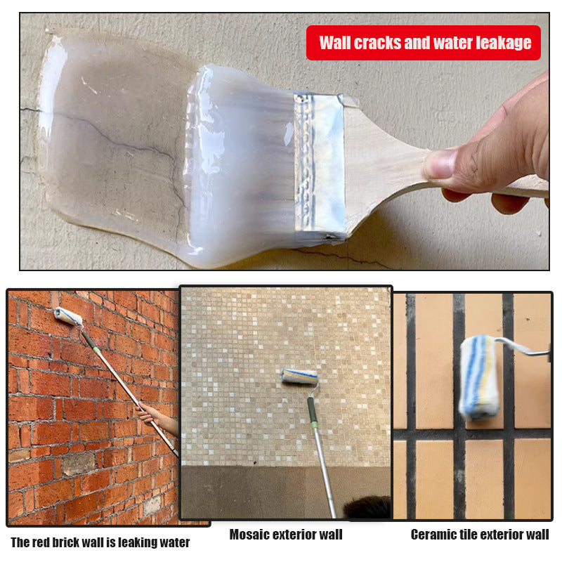 Transparent Waterproof Adhesive Roof Exterior Wall Window Sill Waterproof Leak Repair Coating Pure Acrylic Glue