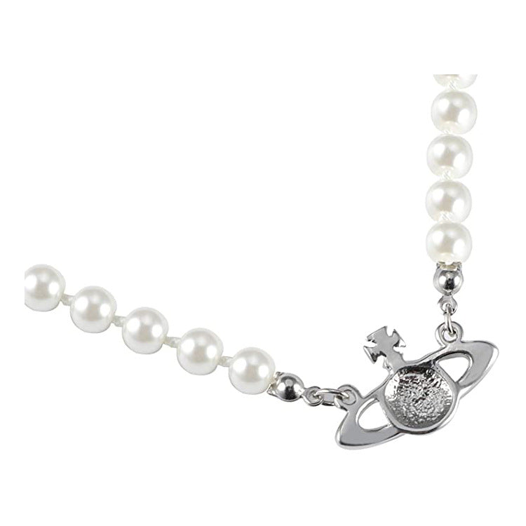 Hot Selling Pearl Necklace Women's Accessories High-end Necklace Sparkling Diamond Pendant Retro Hong Kong Style Collarbone Necklace