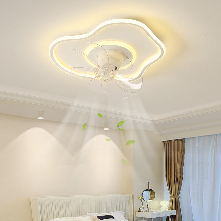 Zhongshan Lighting Fan Light Bedroom Cloud Ceiling Light Simple Modern Children's Room360Rotating Head Shaking Fan Light