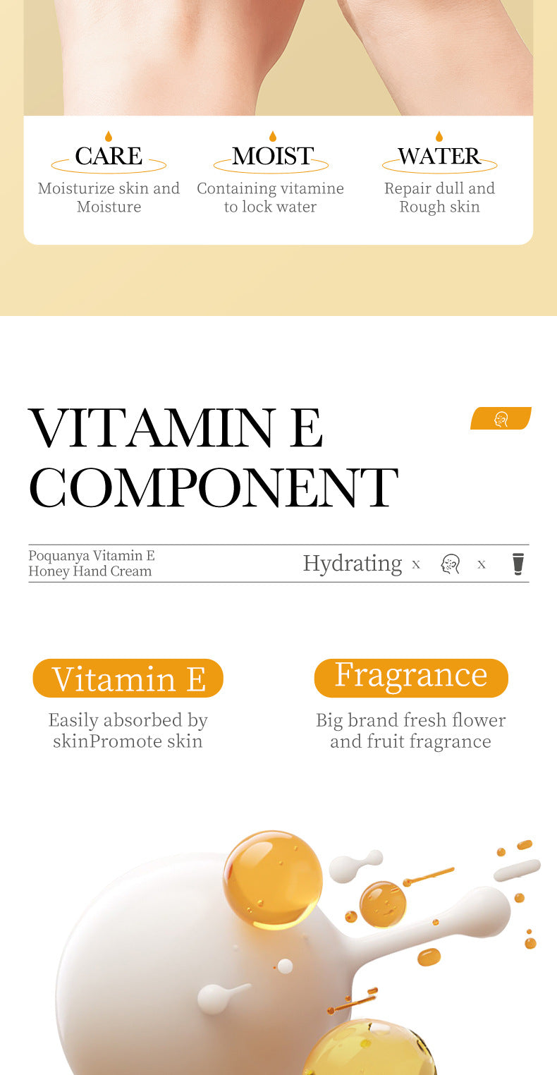 Vitamin E Hand cream30g BIOAOUA Honey hydrating moisturizing wholesale for  trade
