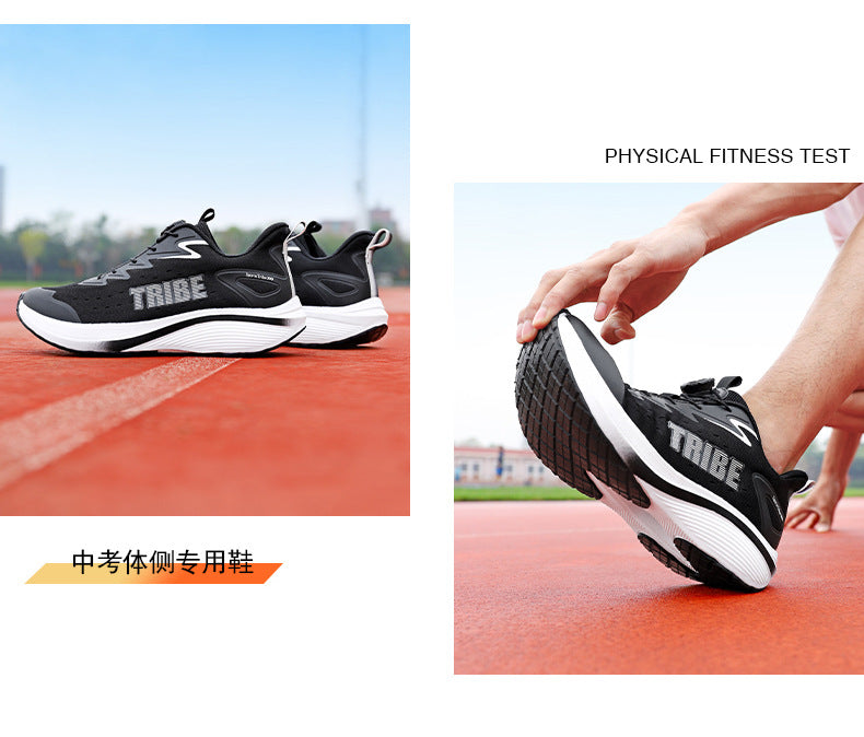 Full Palm Carbon Plate Running Shoes Mesh Ultra-Light Shock Absorption Men and Women Students Racing Jogging Sports Marathon Professional Running Shoes