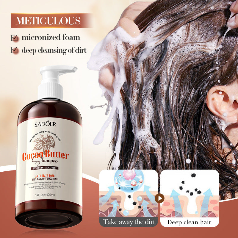 Full English Cocoa Oil Anti-Hair Loss Shampoo SADOER Clean and Smooth Shampoo  Wholesale