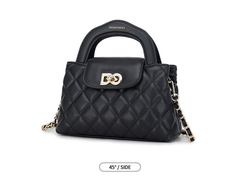 2024New Special-Interest Design Women's Handbag PU Chain Commuter Shoulder Bag Exquisite Exquisite Women's Bag