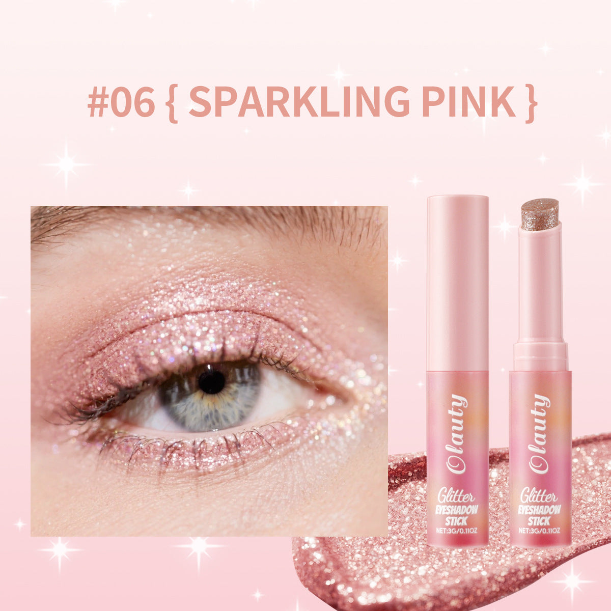 tk Jelly Highlight Eyeshadow Stick3g Contour Highlight Stick Pearlescent Shimmer6Color Packaging Beauty Makeup