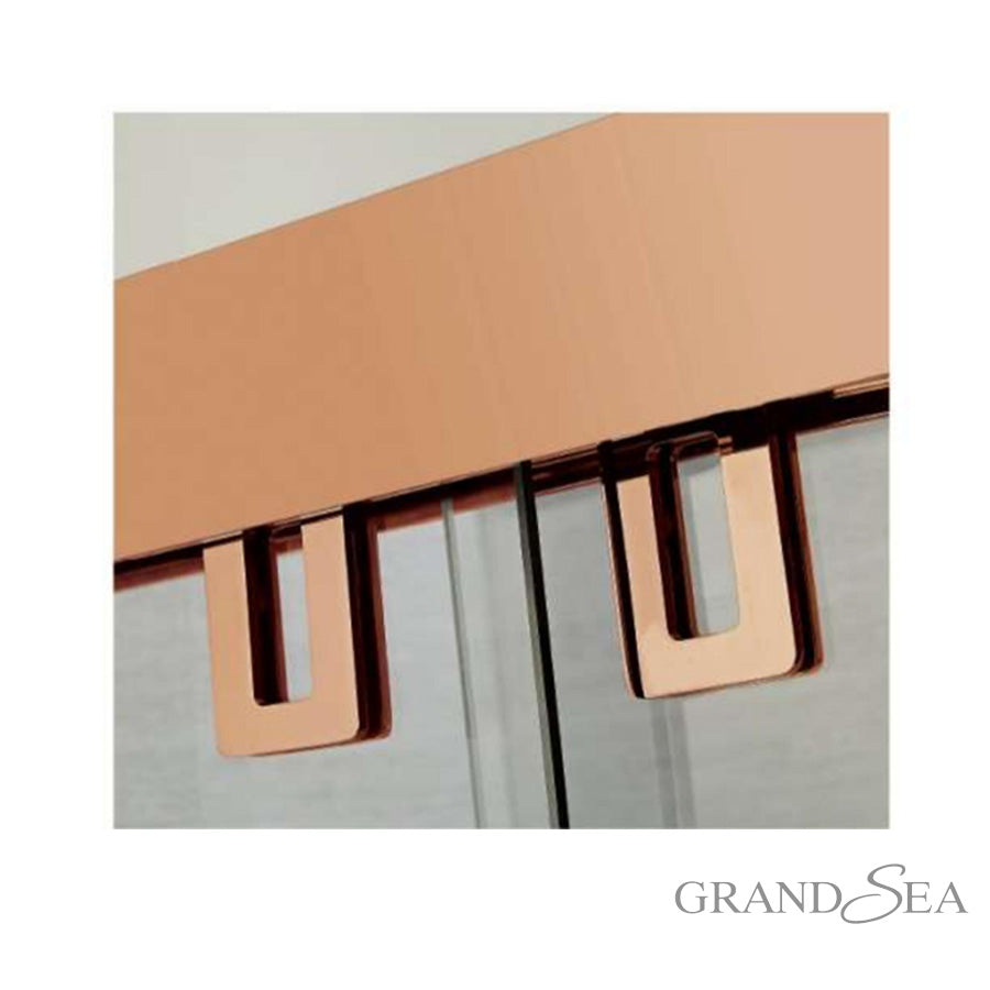 High Quality Gold Aluminum Frame Glass Shower Door 10mm Glass Shower Room