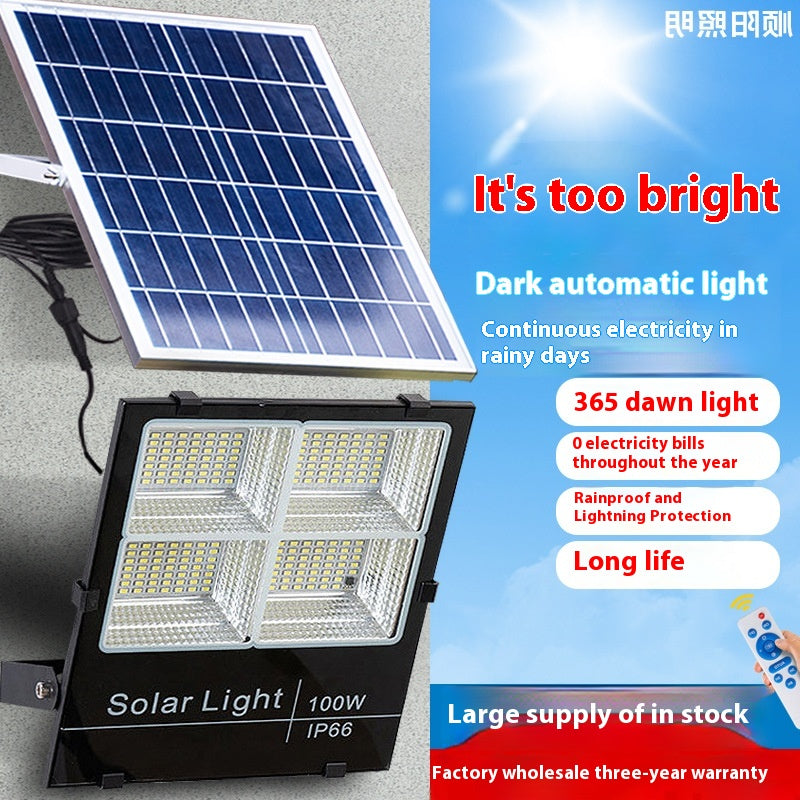 Wholesale Super Bright Waterproof Aluminum LED Solar Floodlights IP67 Rating Outdoor Courtyard Street Lights for Garden