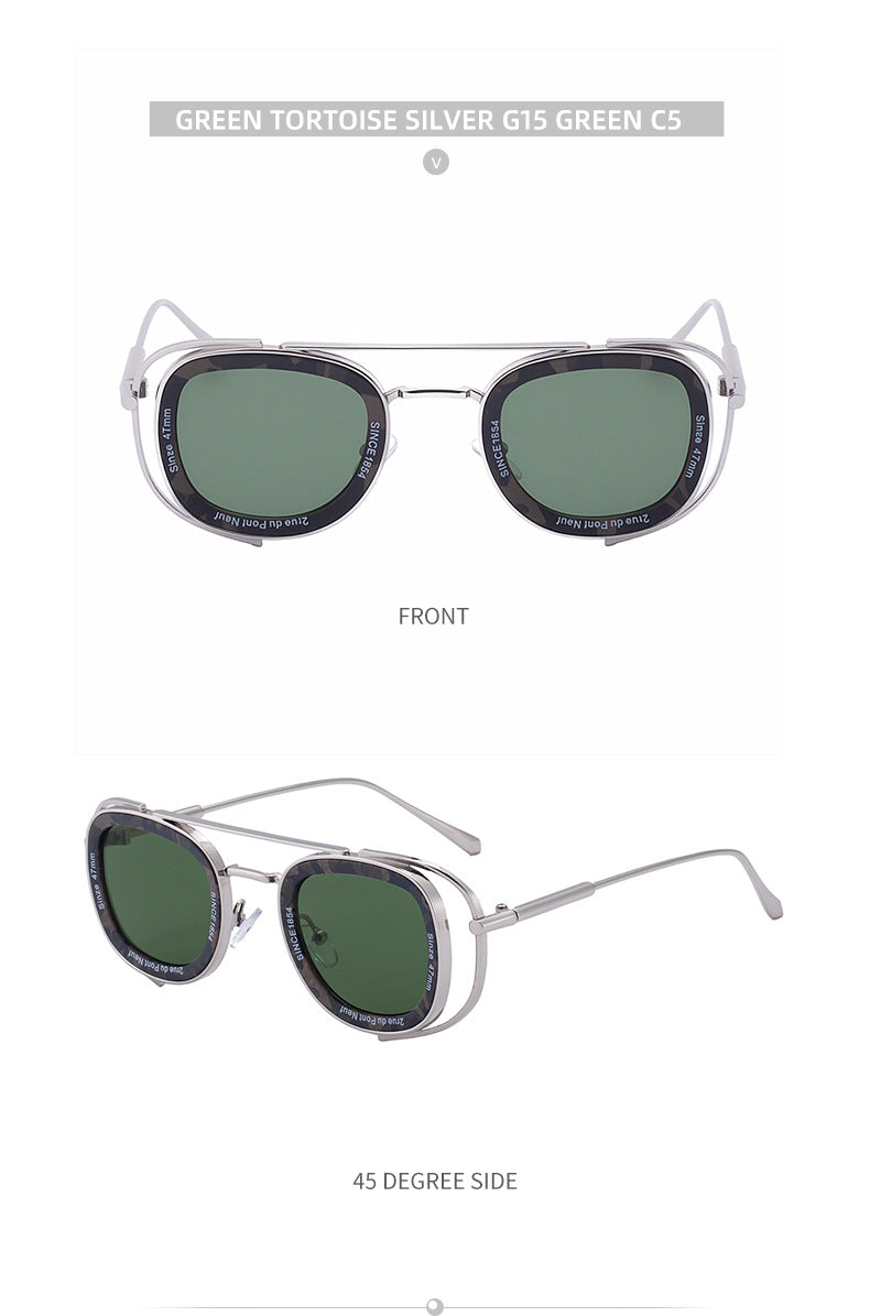 2025New Men's Sunglasses High-End Oval European and American Retro High-Grade Sunglasses for Men Driving