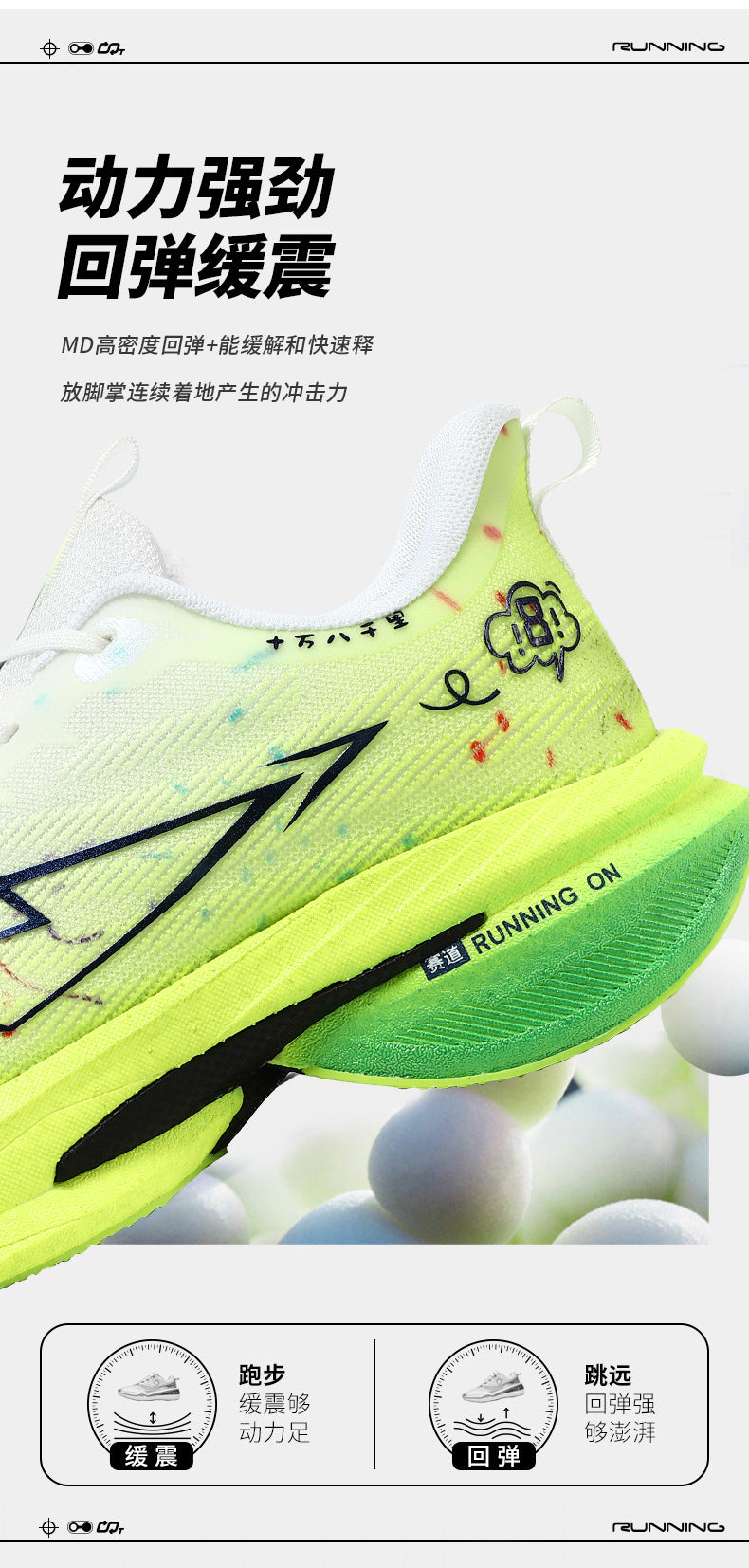 Spring and Summer Rebound Shock Absorption Carbon Plate Support Running Shoes Mesh Breathable Sports Shoes Lightweight Shock Absorption Anti-Slip Running Shoes