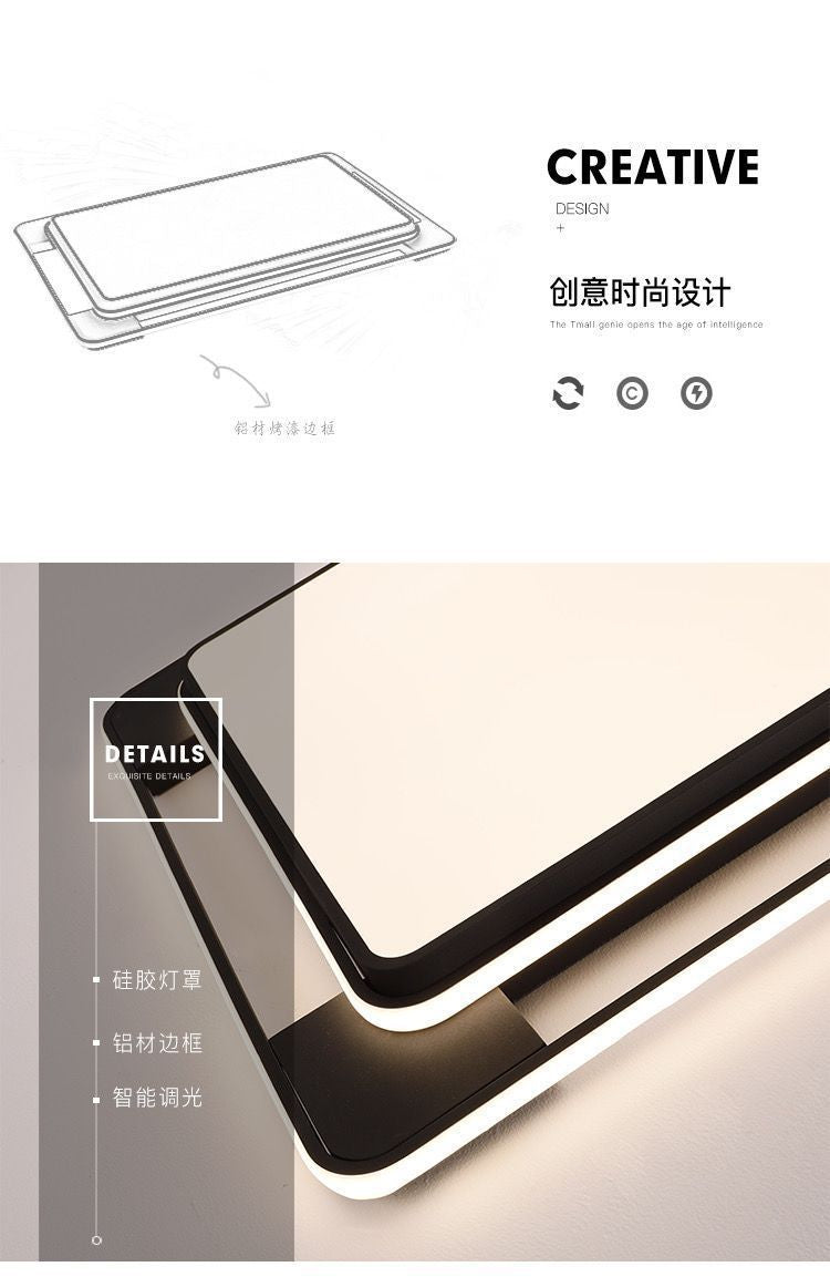 Living Room Main Light Fixture Minimalist Bedroom Light Square Living Room Large Light Door Installation Internet Celebrity Chandelier Whole House Package