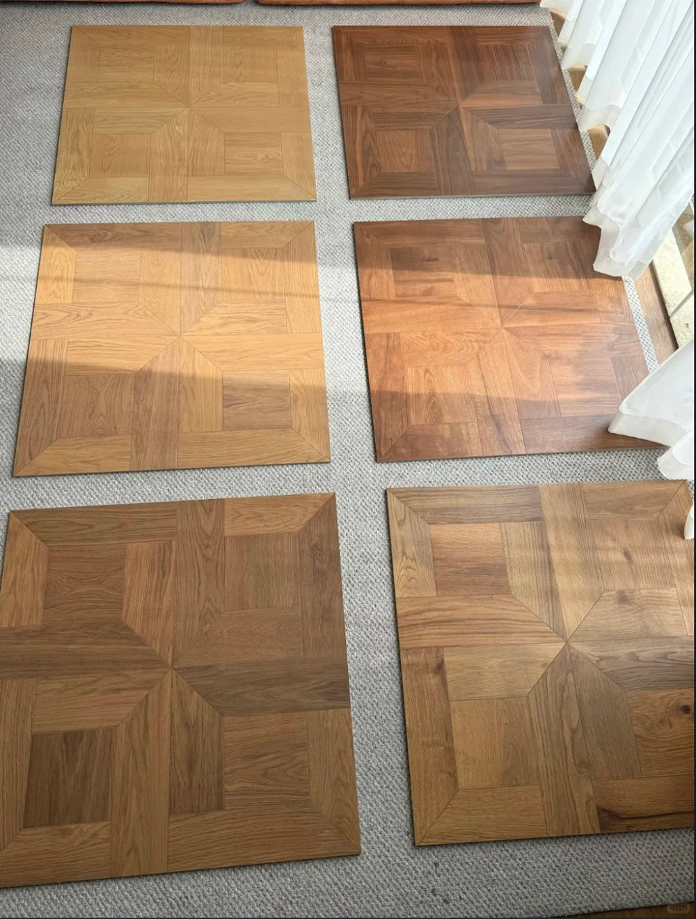 Custom 12mm Square Solid Oak Parquet Flooring | Engineered Wood Panels for Modern Home Office Exterior Use-Waterproof Anti-Slip