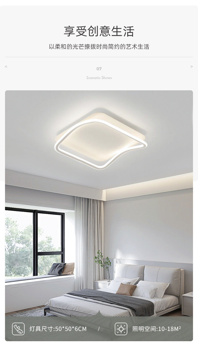 Factory Direct Sale Nordic Bedroom Ceiling Light Modern Simple Creative Geometric Master Bedroom Ceiling Lamp Zhongshan Lighting