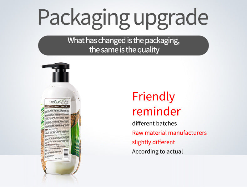 Full English Fruit Body Wash400ml SADOER Coconut Cleansing Avocado Shower Milk  Foreign Trade Wholesale