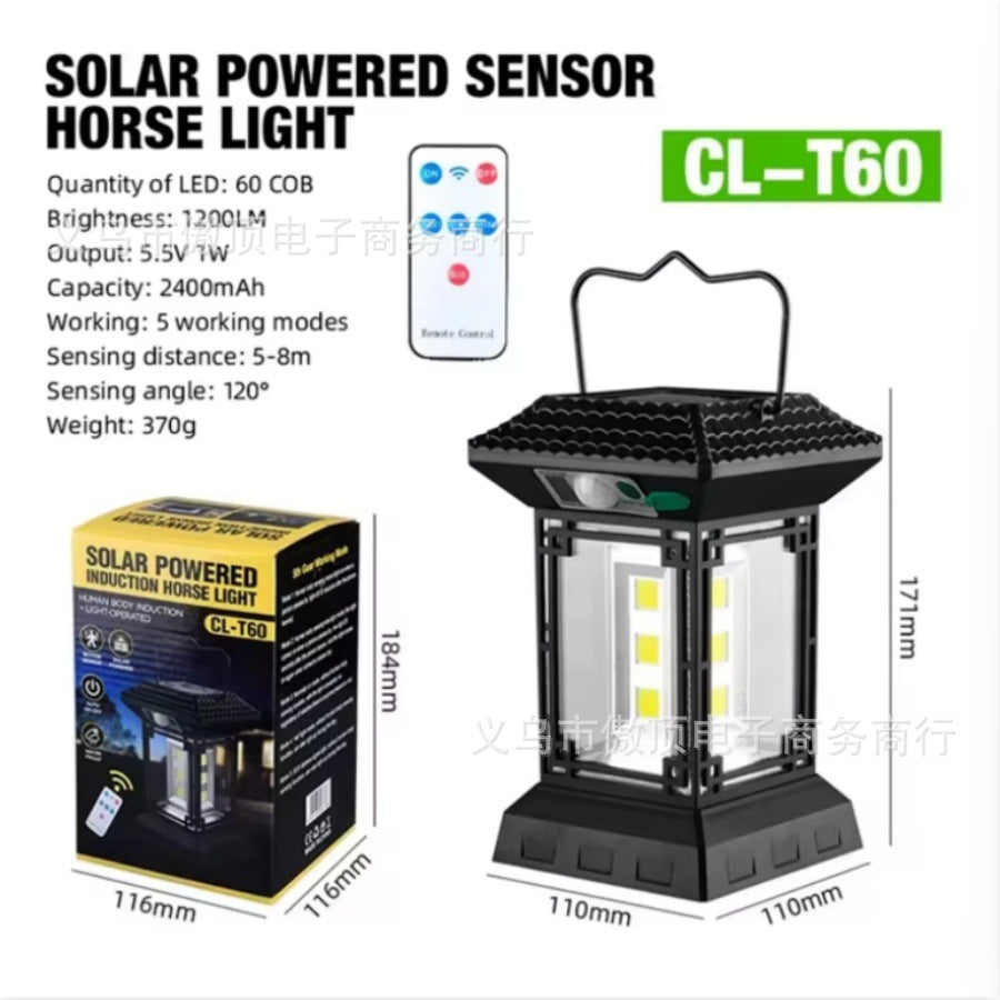 New Solar Tungsten Wall Light Human Body Sensor Camping Bulb Light Emergency Light Outdoor Camping Light