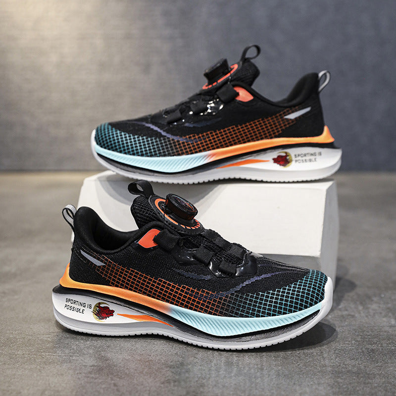 Red Rabbit7Boys' Lightweight Non-Slip Sports Shoes New Spring and Autumn Children's Casual Running Shoes Mesh Breathable Girls' Shoes