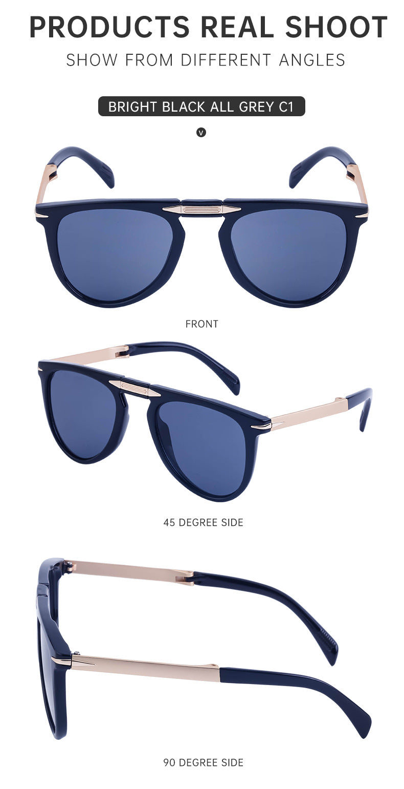 Vintage Polarized Folding Glasses Trendy Fashion Sunglasses Men's Aviator Glasses Wholesale Fishing Sunglasses shades