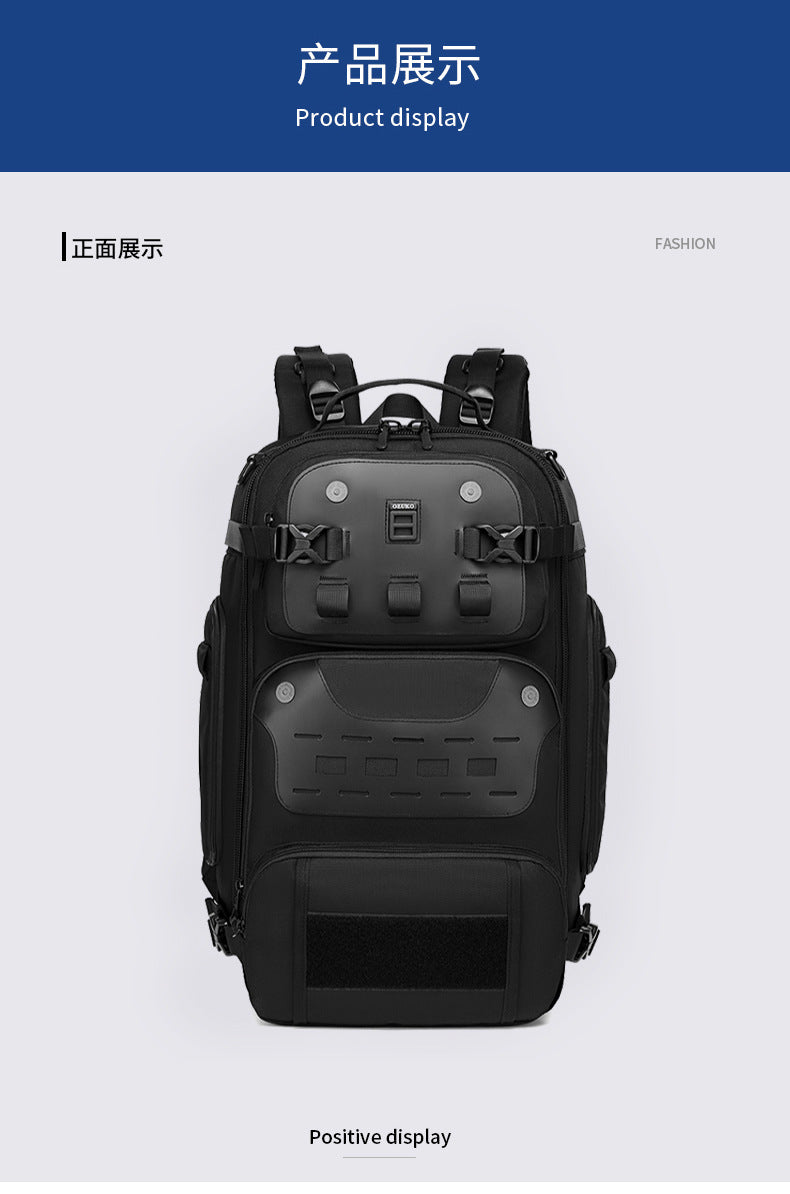 OZUKO Outdoor Tactical Backpack Large Capacity Waterproof Travel Bag Wear-Resistant MOLLE Hiking Backpack
