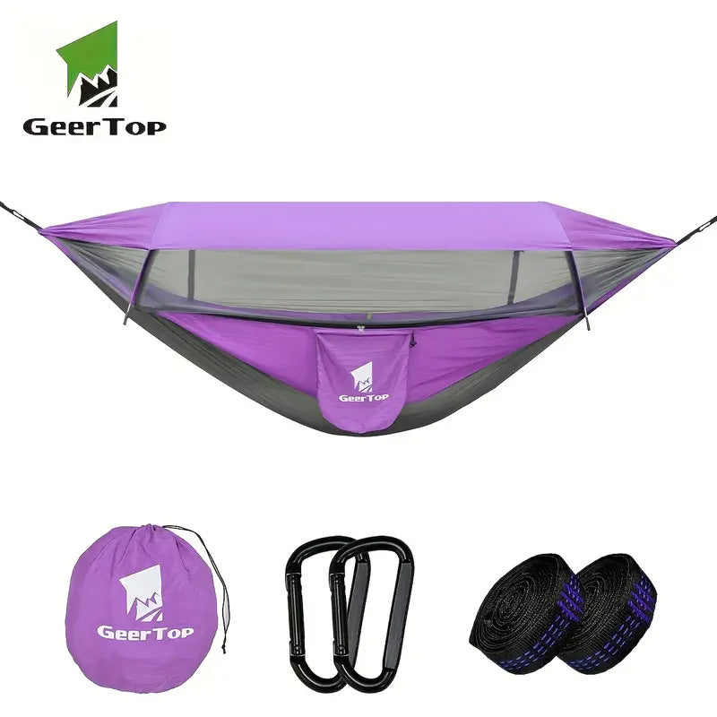 290*140Nylon Hammock Outdoor Supplies Anti-Rollover Swing Mosquito Net Hammock Ultralight Camping Sun Protection Sunshade Canopy
