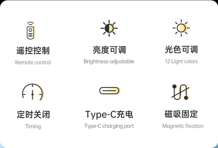 Charging led Cabinet Light Magnetic Suction Wine Cabinet Wardrobe Light Remote Control RGB Ice Hockey Light Wiring-Free Large Cat Eye Light