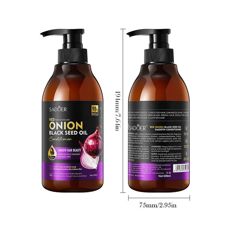 Onion Black Seed Oil Smooth Conditioner SADOER Smooth and Silky Hair Conditioner Cross-Border Wholesale