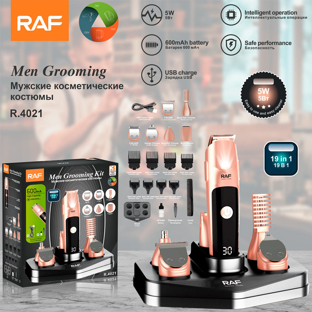 RAF New Electric Shaver Multifunctional Electric Hair Clipper Haircut Set Electric Clipper USB Interface