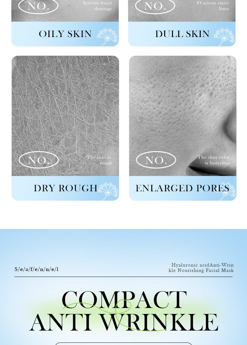 Sea Fennel Hyaluronic Acid Mask25ml  BIOAOUA Hydrating, Moisturizing, and Nourishing Cross-Border Wholesale