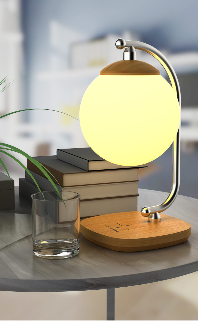 Creative Desk Lamp led Study Student Desk Lamp Wireless Charging Reading Desk Lamp Color Adjustment Moon Lamp Amazon Bestseller