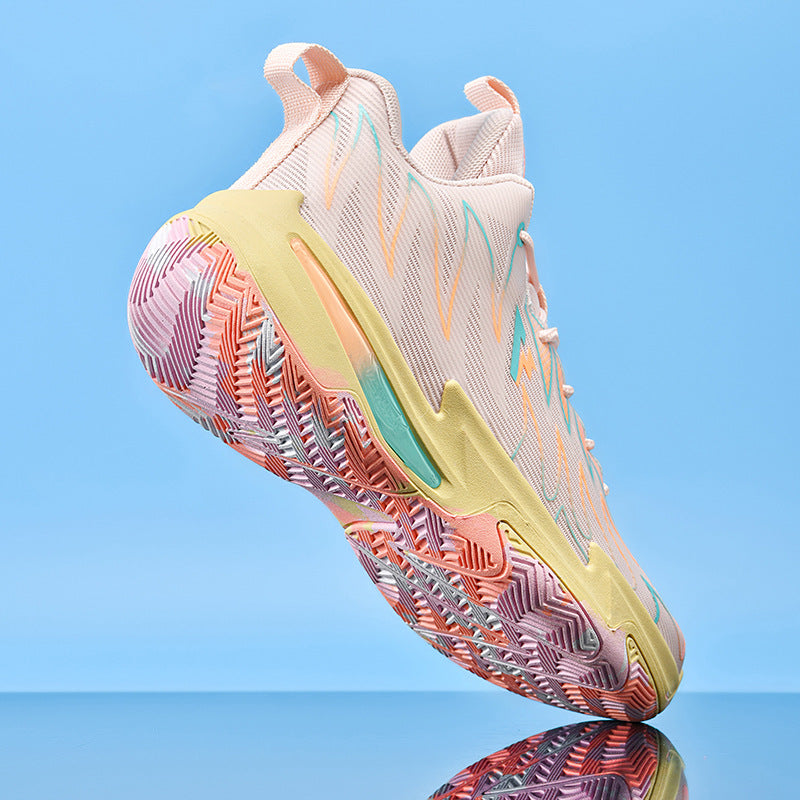 Basketball shoes for men and women, mesh breathable, non-slip, wear-resistant, shock-absorbing sneakers for students and teenagers, professional training sports shoes