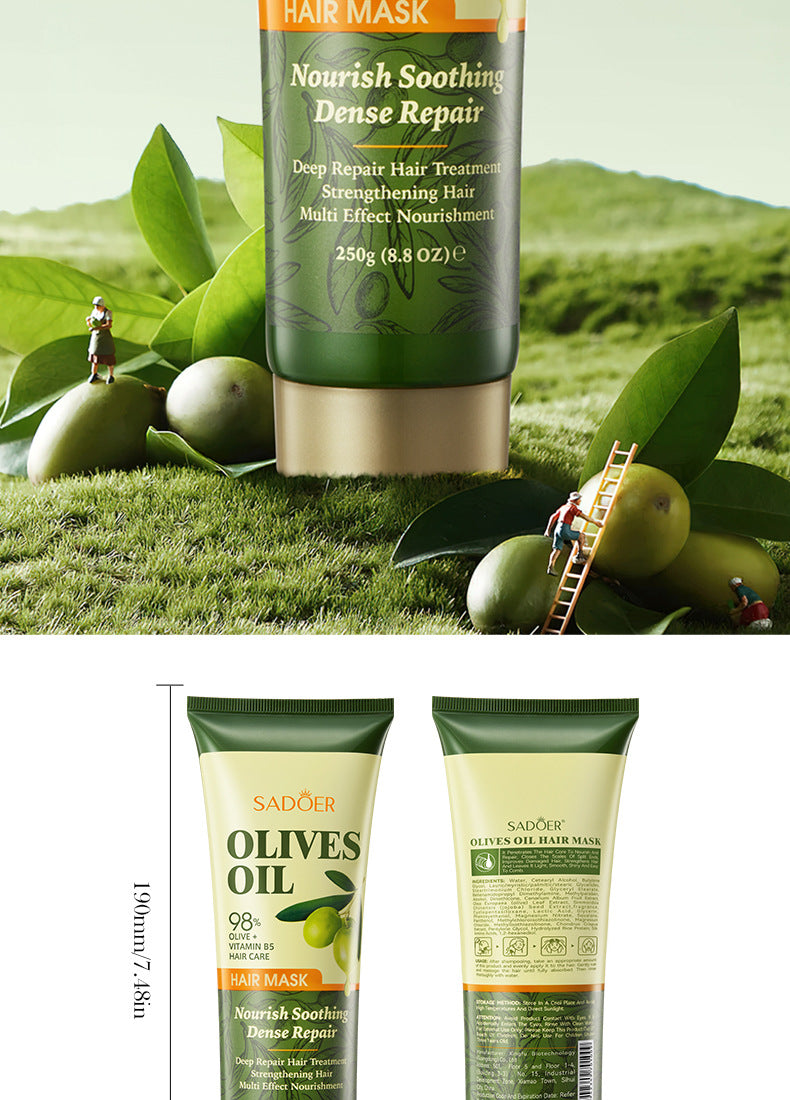 Olive Oil Hair Mask SADOER Repair Smooth Nourishing Hair Conditioner Cross-Border Wholesale