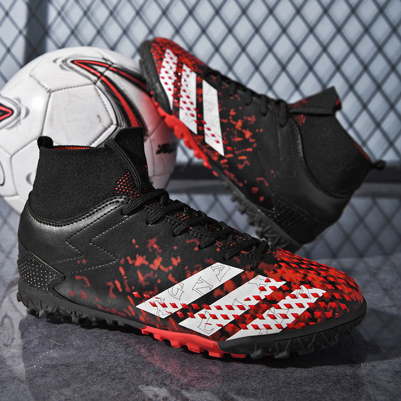 New high-top soccer shoes for men and women AG Spike TF Broken Nail Youth Student Club Competition Training Shoes