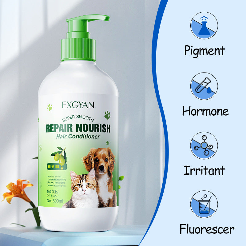 Pet Olive Conditioner EXGYAN Moisturizing and Beautifying Hair Conditioner for Cats and Dogs Cross-Border Wholesale