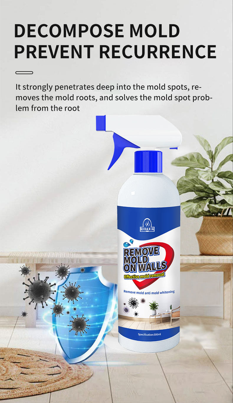 Mildew Remover for Walls, Household White Wall Tile Grout Mildew Remover Spray, Wall Mold Spot Cleaner