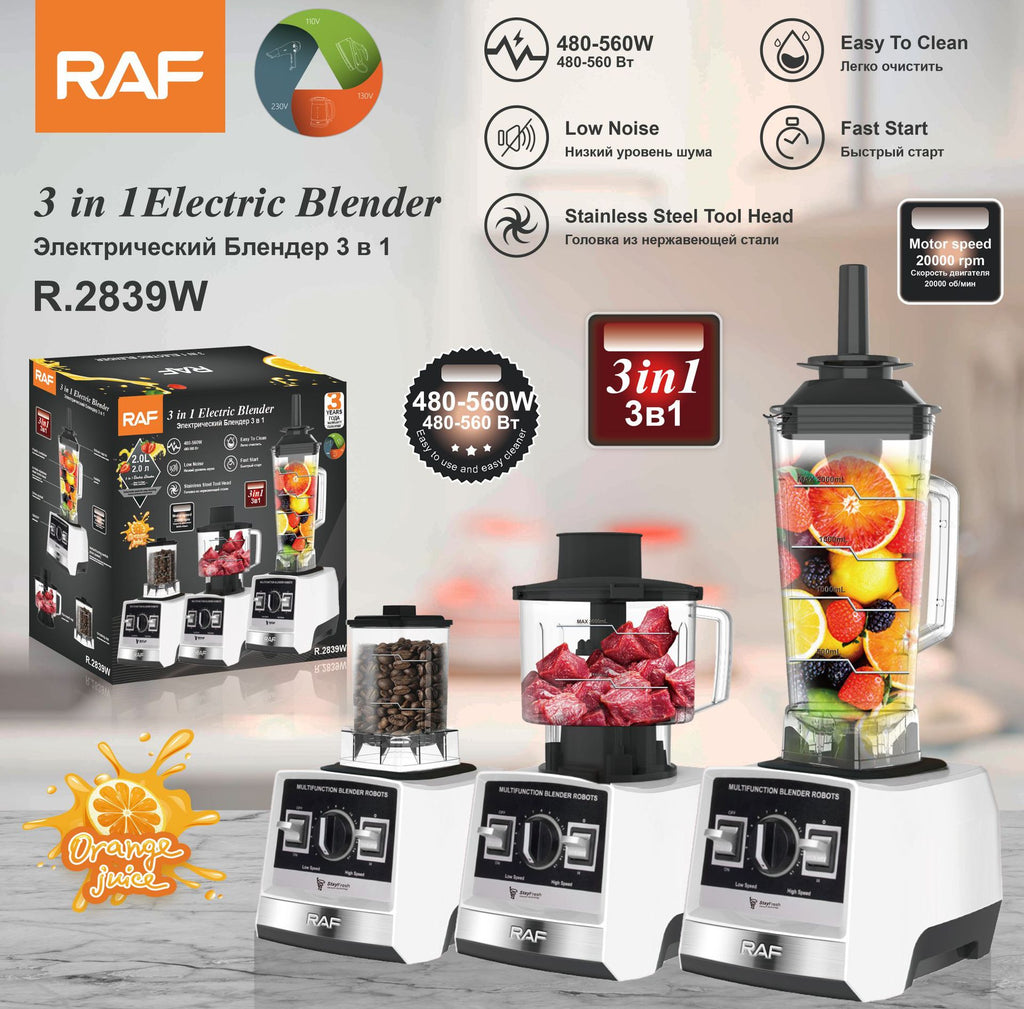 RAF European Standard Multifunctional 3-in-1 Juicer Household Food Processor Meat Grinder Grinder Mill